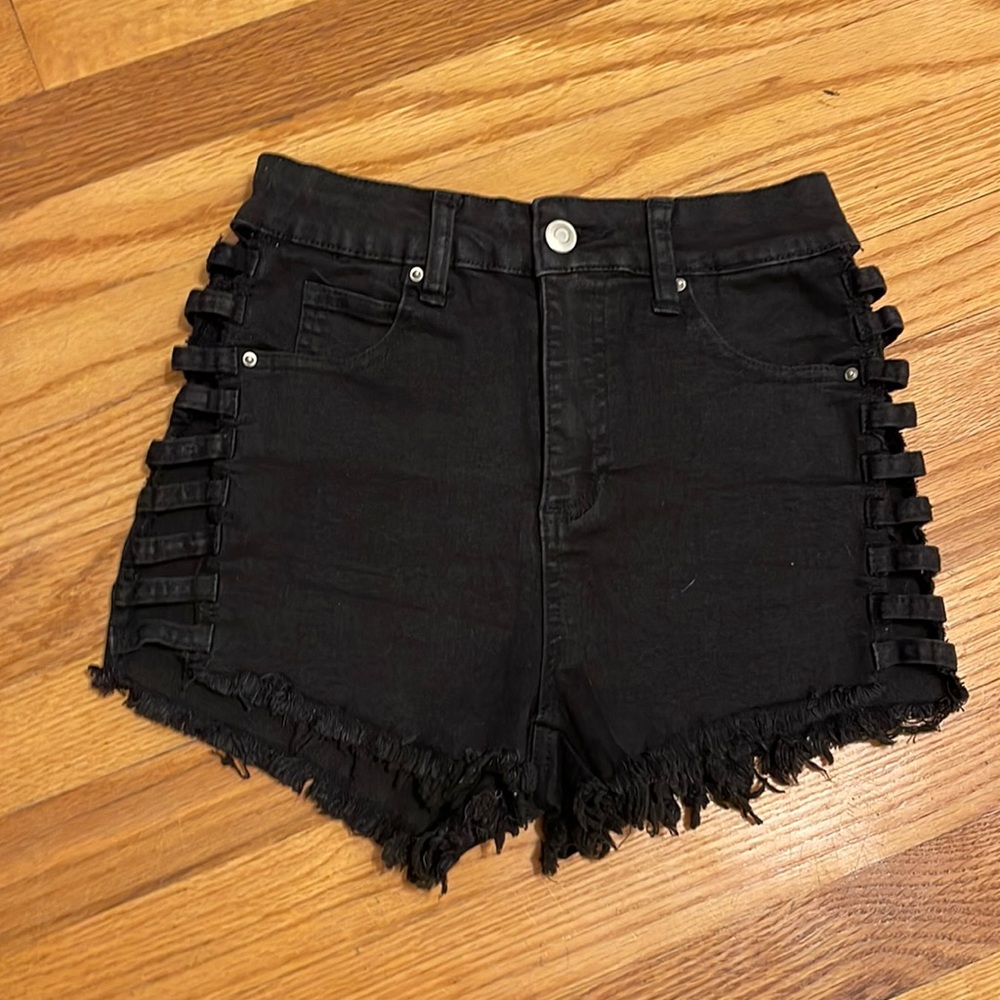 Size small forever 21 black jean shorts